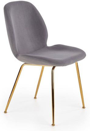 Elior Tapicerowane krzesło w stylu glamour Divine Popielate
