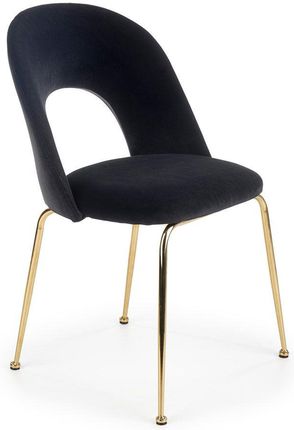 Elior Tapicerowane krzesło w stylu glamour Pari czarne