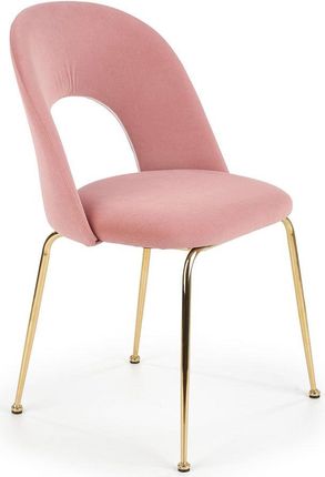 Elior Tapicerowane krzesło w stylu glamour Pari różowe