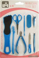 Zdjęcie Zestaw Akcesoria Manicure Separator Nożyczki Tarka Niebieski - Lędziny