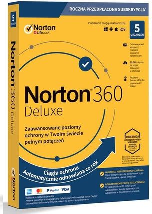 Symantec Norton 360 Deluxe 5st 12m (21408667)