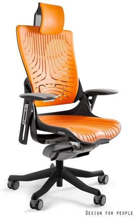 Fotel WAU 2 czarny/pomarańczowy elastomer