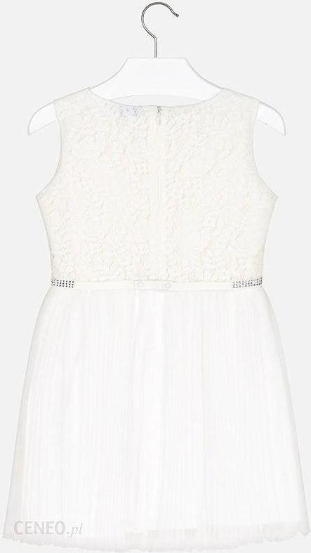 Sukienka dziewczęca Mayoral 6915-10 kolor biały - 140 - Ceny i opinie -  