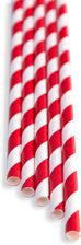 Zdjęcie Tghome Słomki czerwone paski (op. 100 szt) - Koziegłowy