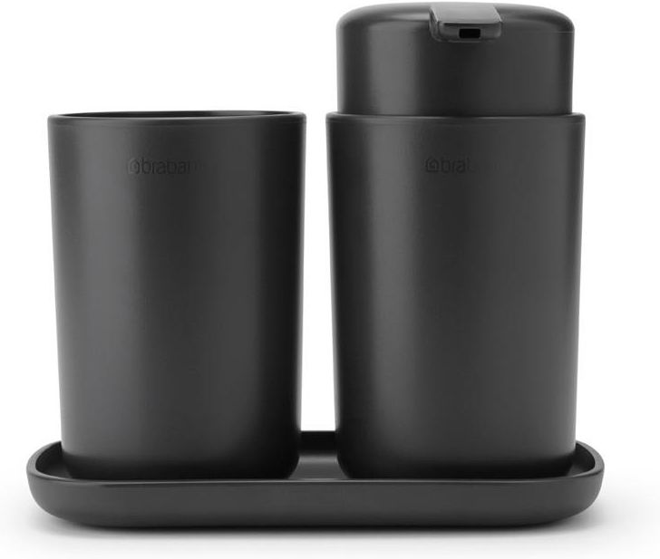 Brabantia zestaw akcesoriów łazienkowych ReNew ciemnoszary 3 szt. - zdjęcie 3 Brabantia zestaw akcesoriów łazienkowych ReNew ciemnoszary 3 szt.