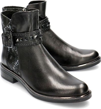 Botki na obcasie neoprenowe czarne NS028P BLACK Ceny i Botki na obcasie neoprenowe czarne NS028P BLACK
