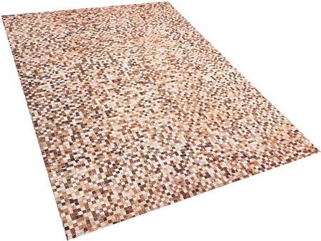 Beliani Dywan nowoczesny patchwork geometryczny 160x230 cm brązowy Torul