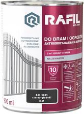Farba Rafil Do Bram i Ogrodzeń RAL 9005 Czarny Głęboki Półmat 0,9L - zdjęcie 1