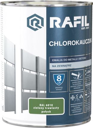 Rafil Emalia Chlorokauczukowa RAL6010 Zielony Trawiasty 0,9L