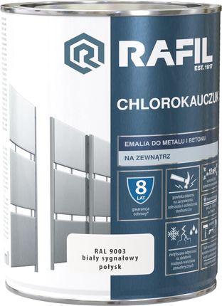Rafil Emalia Chlorokauczukowa RAL9003 Biały Sygnałowy 0,9L