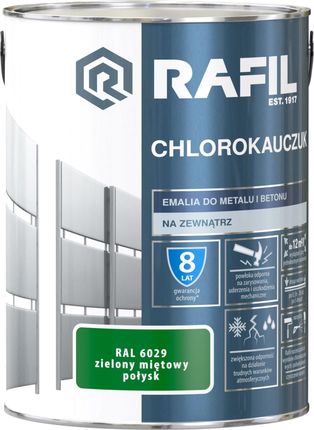 Rafil Emalia Chlorokauczukowa RAL6029 Zielony Miętowy 5L