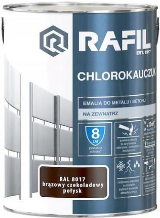 Rafil Emalia Chlorokauczukowa RAL8017 Brązowy Czekoladowy 5L
