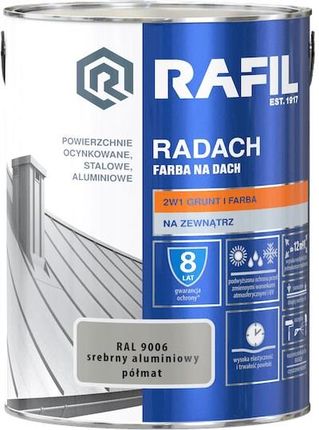 Rafil Radach RAL9006 Srebrny Aluminiowy Półmat 5L