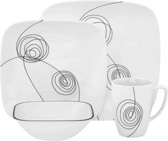 CORELLE ZESTAW OBIADOWY SCRIBBLE LINES 16 ELEMENTÓW -