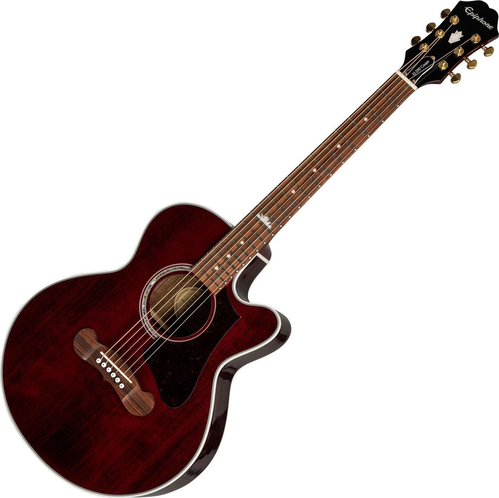Epiphone エレアコ　EJ-200 Coupe Wine Red DISC Epiphone EJ-200SCE Coupe Electro Acoustic, Wine Red
