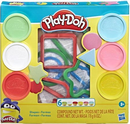 Hasbro Play-Doh Zestaw Kształty + 6 Tub E8534