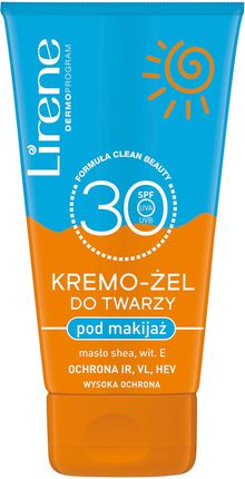 Lirene Kremo-Żel Przeciwsłoneczny Do Twarzy Pod Makijaż SPF30 50ml