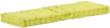vidaXL Poduszka na podłogę lub palety, bawełna, 120x40x7 cm, zielona 48685
