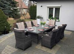 Zdjęcie Bel Giardino Siena 8 Brązowy Grafit Komplet Mebli Ogrodowych - Będzin