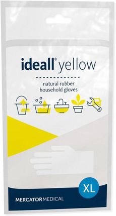 Ideall Yellow – Lateksowe Rękawice Gospodarcze, Żółte - Xl