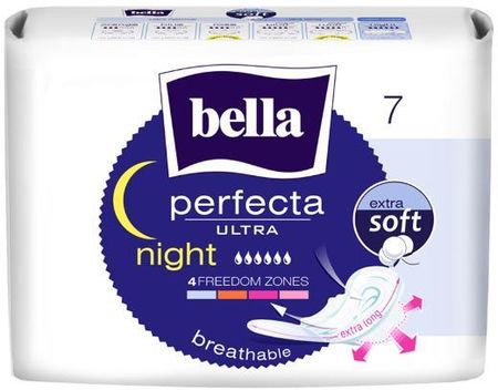 Bella Podpaski Higieniczne Na Noc Perfecta Ultra Night Extra Soft 7 Szt.