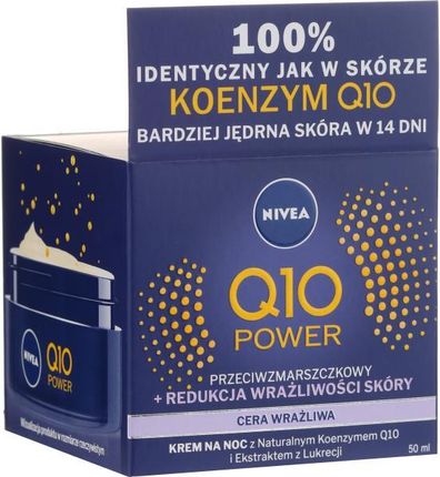 Krem Nivea Przeciwzmarszczkowy Dla Skóry Wrażliwej Q10 Power Cream na noc 50ml