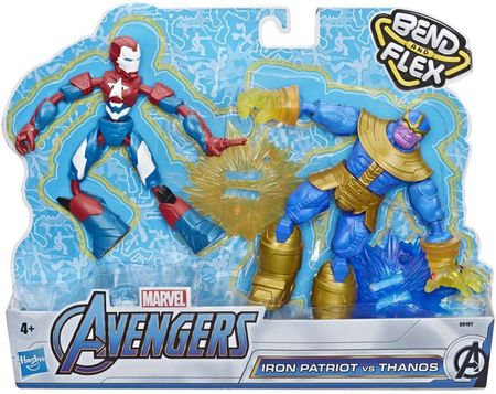 Hasbro Marvel Avengers Bend And Flex Iron Patriot I Thanos E9197