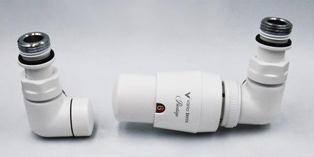 Vario Term Zestaw Grzejnikowy Vision Termostatyczny Prawy Biały Mat (VIGS0221CFKP)
