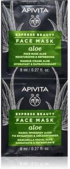 Apivita Express Beauty Aloe Maseczka Nawilżająca Do Twarzy Z Aloesem 2 X 8 Ml