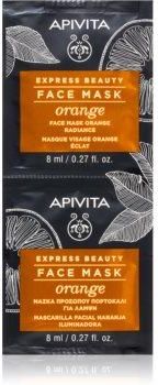 Apivita Express Beauty Orange Rozjaśniająca Maseczka Do Twarzy 2 X 8 Ml