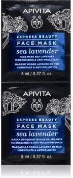 Apivita Express Beauty Sea Lavender Maseczka Do Twarzy O Dzłałaniu Nawilżającym 2 X 8 Ml