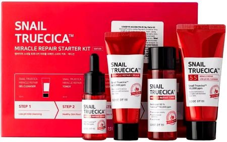 some by mi Zestaw Snail Truecica Miracle Repair Starter Kit żel 30Ml + Tonik 30Ml + Serum 10Ml + krem 20Ml