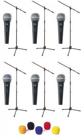 Shure 6x SV 100 - zestaw mikrofonów + akcesoria
