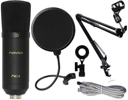 Novox Nc-1 Black Zestaw - Mikrofon Pojemnościowy Usb