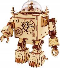 Robotime Drewniany Model Pozytywka Steampunk Robot