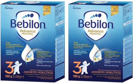 Bebilon Advance 3 Mleko modyfikowane po 1 roku życia 2x1100g