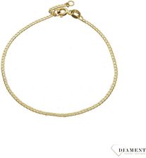 DIAMENT BRANSOLETKA ZE ZŁOTA 585 PANCERKA