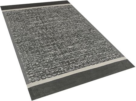 Beliani Dywan zewnętrzny prostokątny 120x180cm materiał syntetyczny czarno-biały Ballari