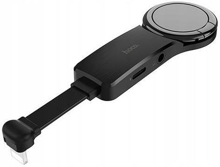 HOCO adapter audio jack 3,5 mm do iPhone Lightning 8-pin + ring (LS23).