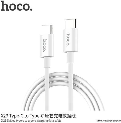 HOCO X23 kabel Skilled Power Delivery PD Typ C Typ C 1m Biały
