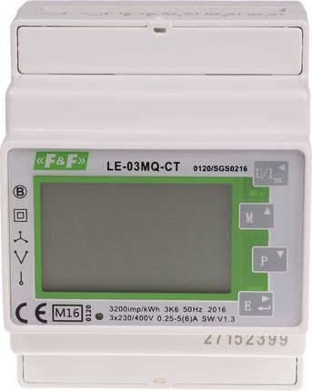 F&F Licznik Energii Elektrycznej 3-Fazowy Le-03Mq-Ct Mid Rs-485 (Le03Mqct)