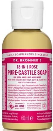 Dr. Bronner’S Mydło W Płynie Róża 18-In-1 Pure Castile Soap Rose 945Ml
