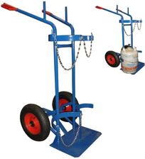Logistyka Wózek do dwóch butli 2K SPW3/b 300kg koła fi 400PN