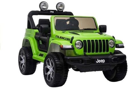 Leantoys Auto Na Akumulator Jeep Wrangler Rubicon Zielony