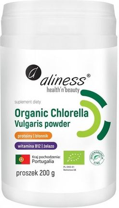 Aliness Organic Chlorella Vulgaris proszek 200g