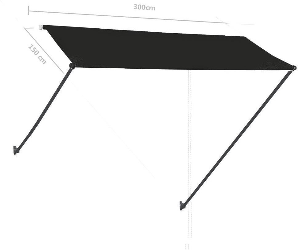 Vidaxl Markiza Z Led 300X150 Antracytowa - zdjęcie 1 Vidaxl Markiza Z Led 300X150 Antracytowa