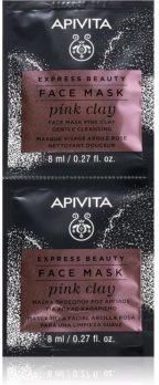 Apivita Express Beauty Pink Clay Maska Oczyszczjąca Z Glinki 2 X 8 Ml
