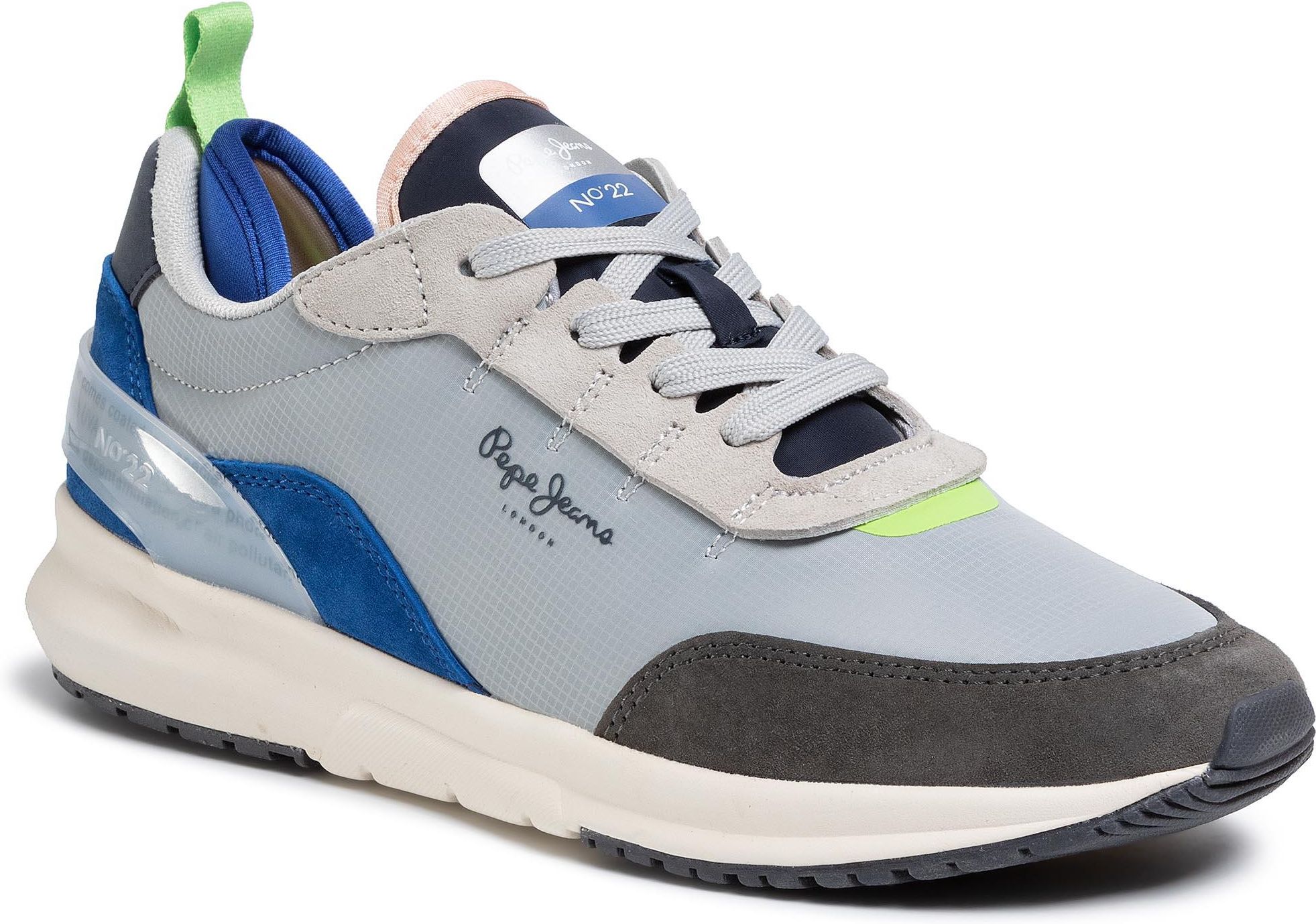 Sneakersy PEPE JEANS N22 Summer PMS30624 Grey 945 Ceny i