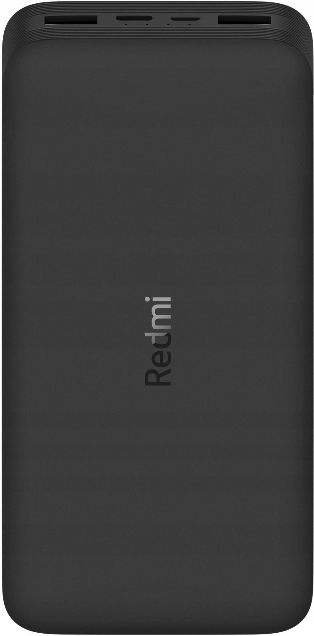 Czarny powerbank Redmi 20000 mAh 18 W z dwoma portami USB-A