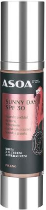 Asoa Sunny Day Krem Pielęgnujący Z Filtrem Przeciwsłonecznym Spf 30 50Ml Odcień Beżowy